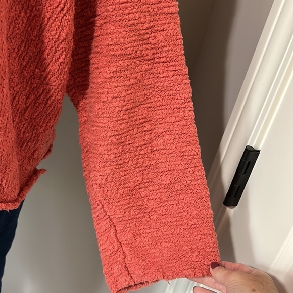 Free People Womens Big Easy Cowl Neck Pullover Sweater Red Sz L - Picture 10 of 16